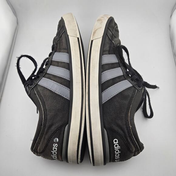Adidas NEO Mens Size 10 Black Canvas Low Top Sneakers Skate Shoes F38133 11/13 - Picture 8 of 14
